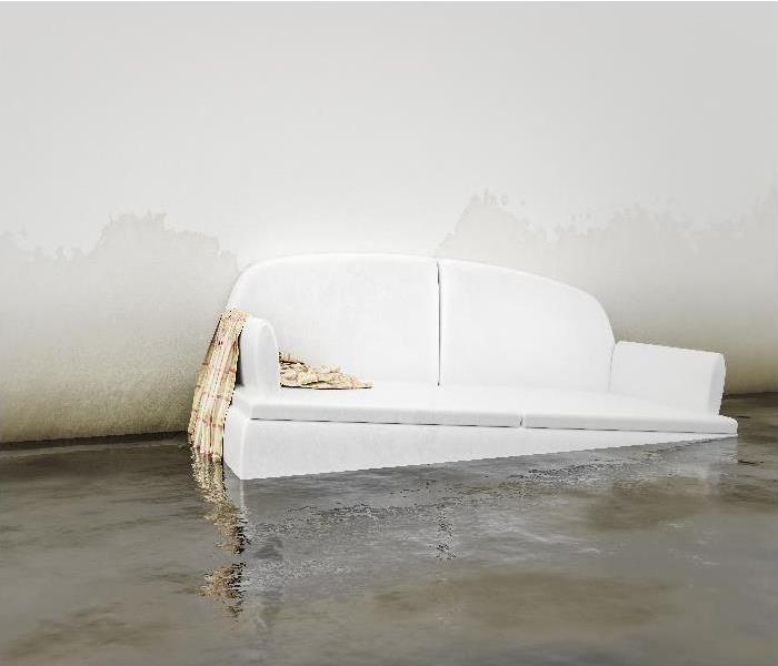 water damage white sofa